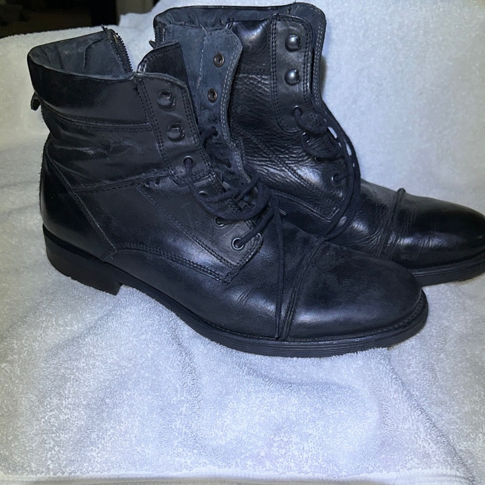 Men's Black Leather Boots